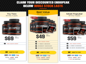 EndoPeak supplement bottle representing premium male vitality and health excellence