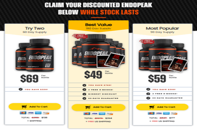 EndoPeak supplement bottle representing premium male vitality and health excellence