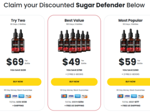 Sugar Defender supplement bottle representing premium glucose management and health excellence