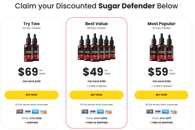 Sugar Defender supplement bottle representing premium glucose management and health excellence