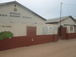 Students and campus facilities of Brimawa Lower and Upper Basic School in The Gambia