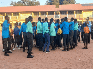 Members of the Essau Senior Secondary School Ex-Students Association at a community event
