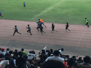 Students participating in the Gambia Senior Secondary School sports championship